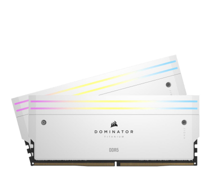 Pamięć RAM CORSAIR 32GB (2x16GB) 6400MHz CL32 Dominator Titanium White RGB CMP32GX5M2B6400C32W